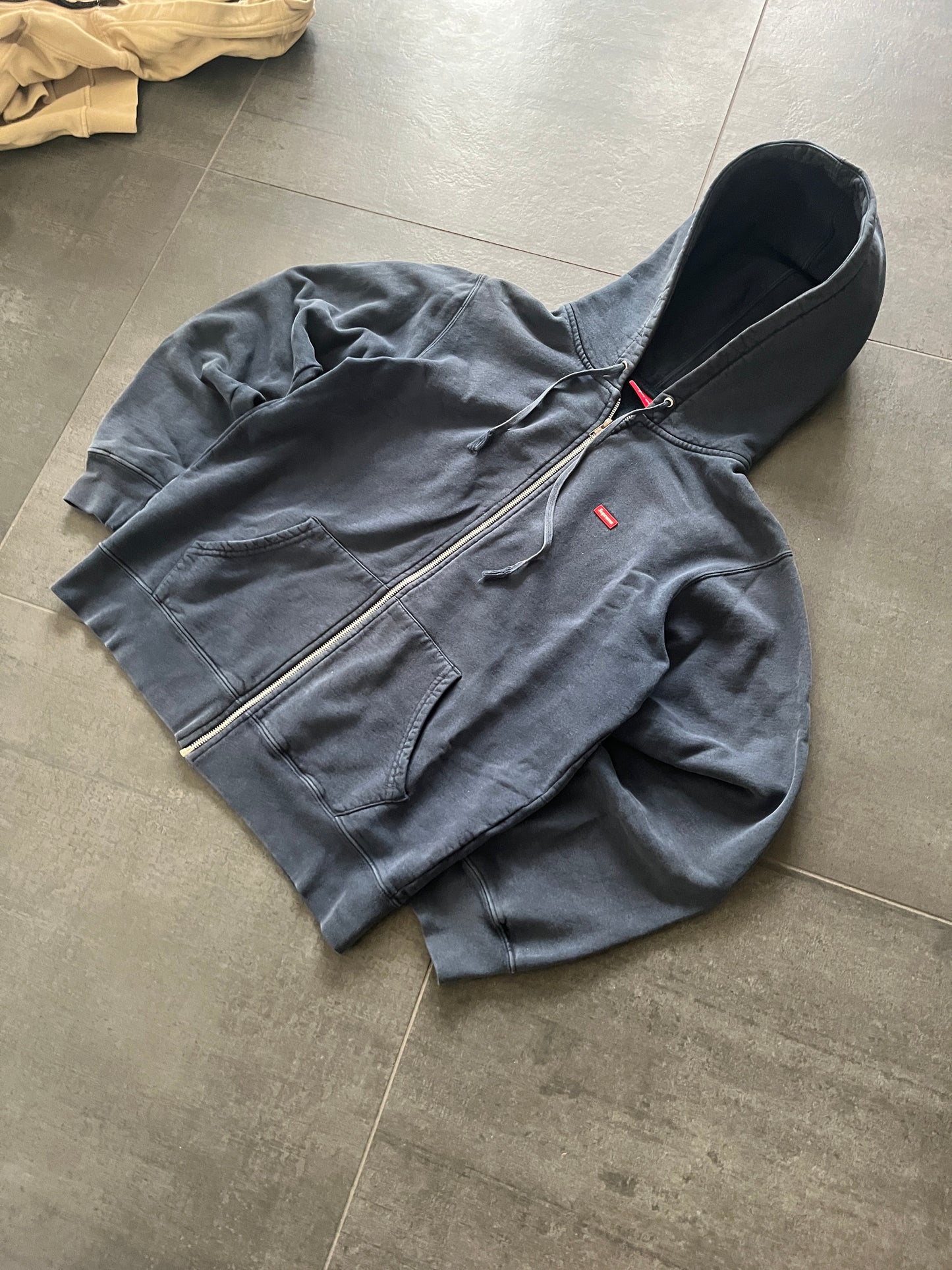 Supreme zipped hoodie Navy Blue (Str M)