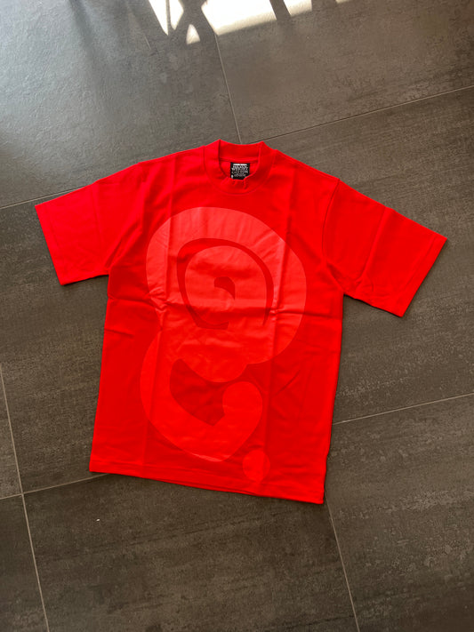 Quratee red on red logo tee (Str S)