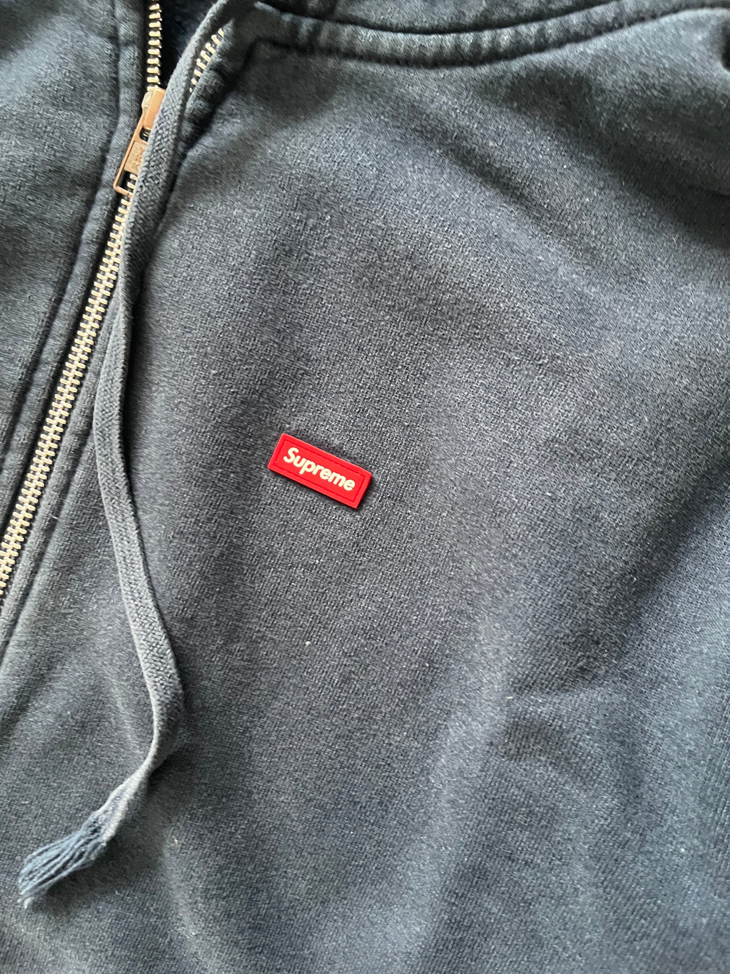 Supreme zipped hoodie Navy Blue (Str M)