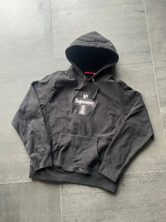 Supreme cross box logo hoodie Black (Str M)
