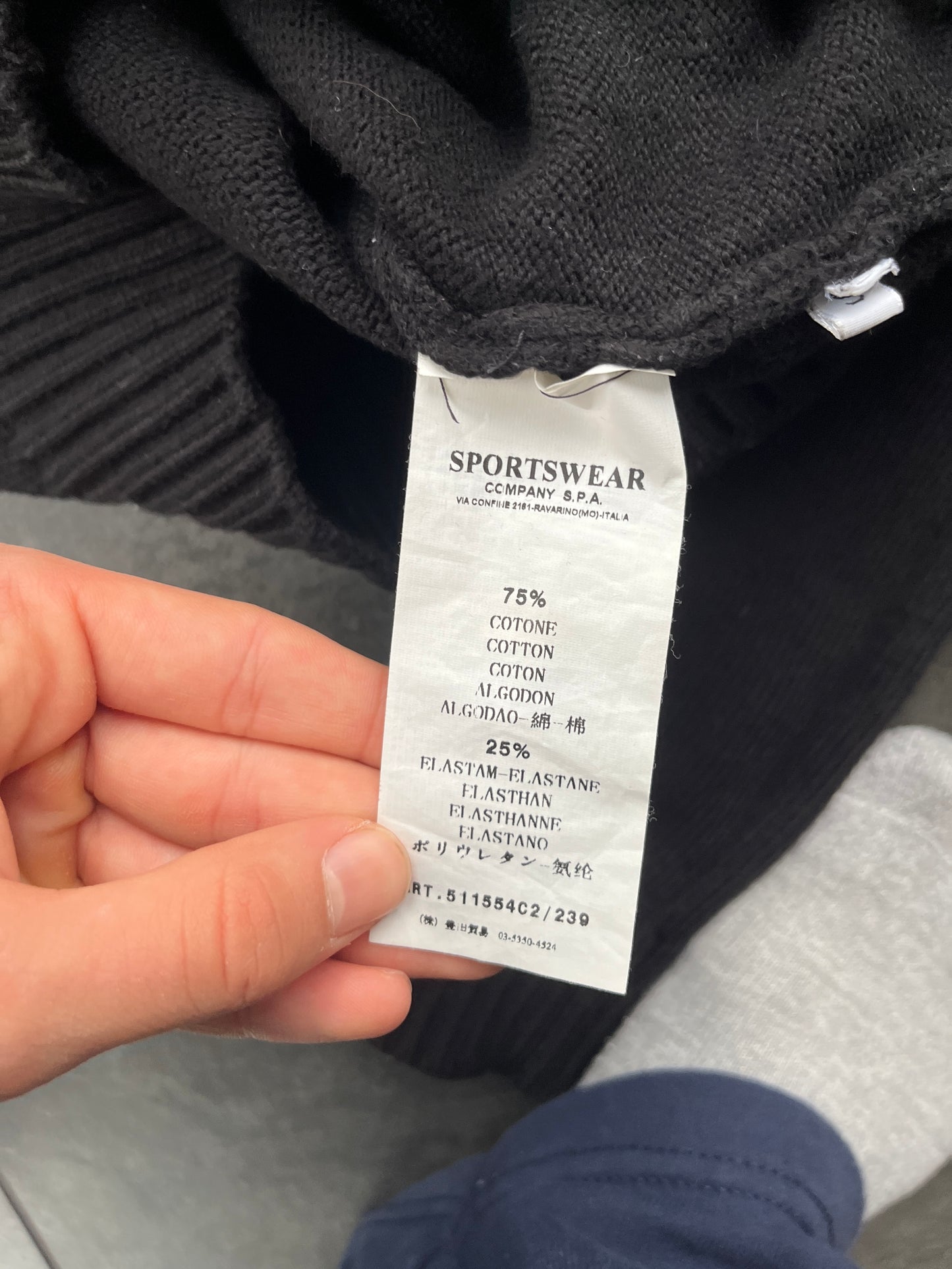 Stone Island striktrøje “sort” (Str S)