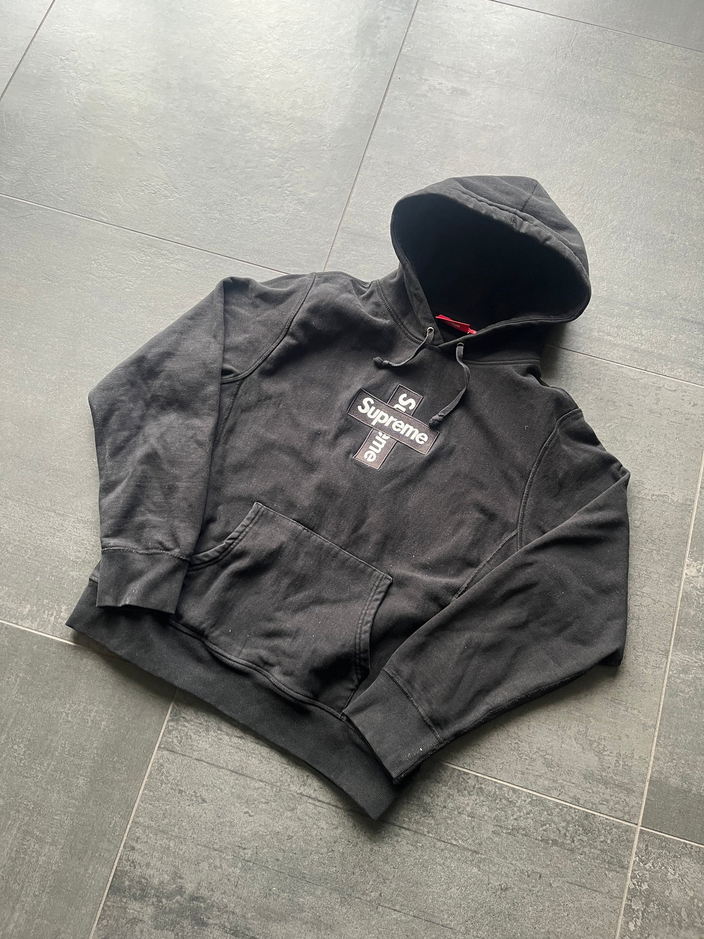 Supreme cross box logo hoodie Black (Str M)