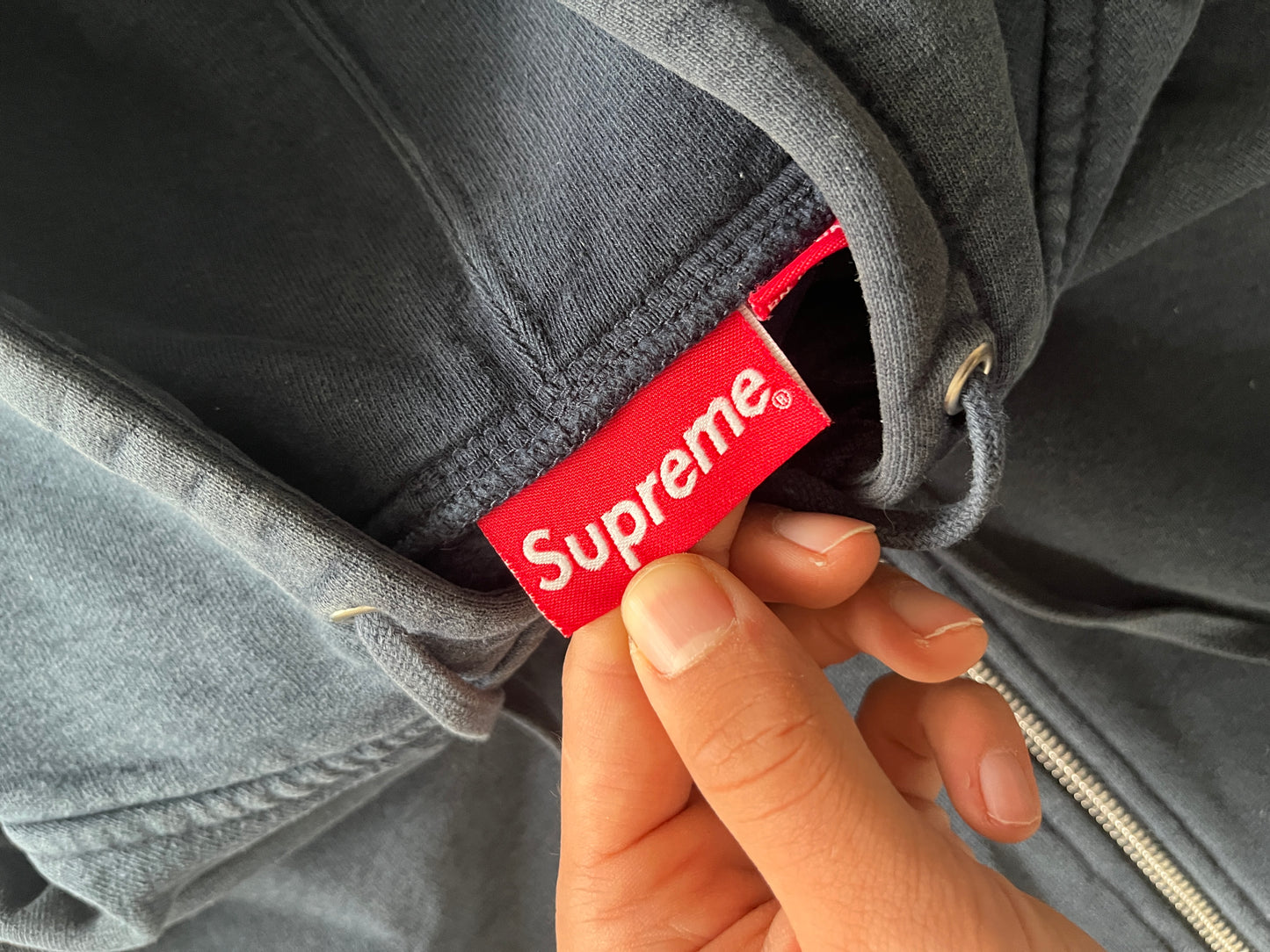 Supreme zipped hoodie Navy Blue (Str M)