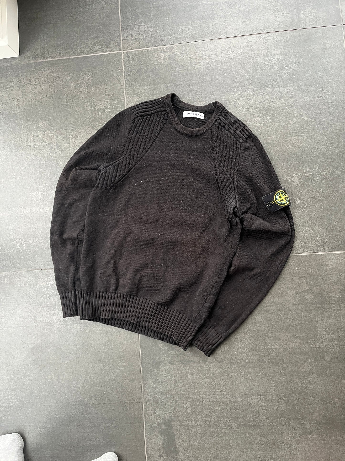 Stone Island striktrøje “sort” (Str S)
