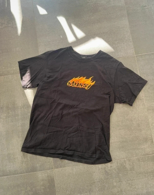 Stussy flames tee Black (Str M)