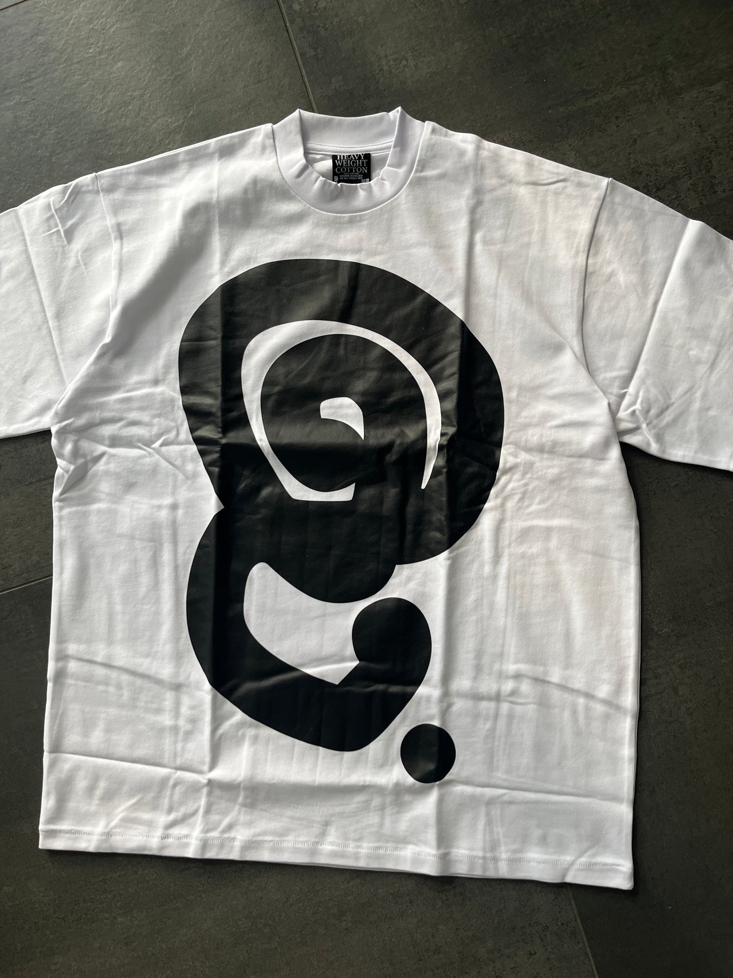 Quratee White logo tee