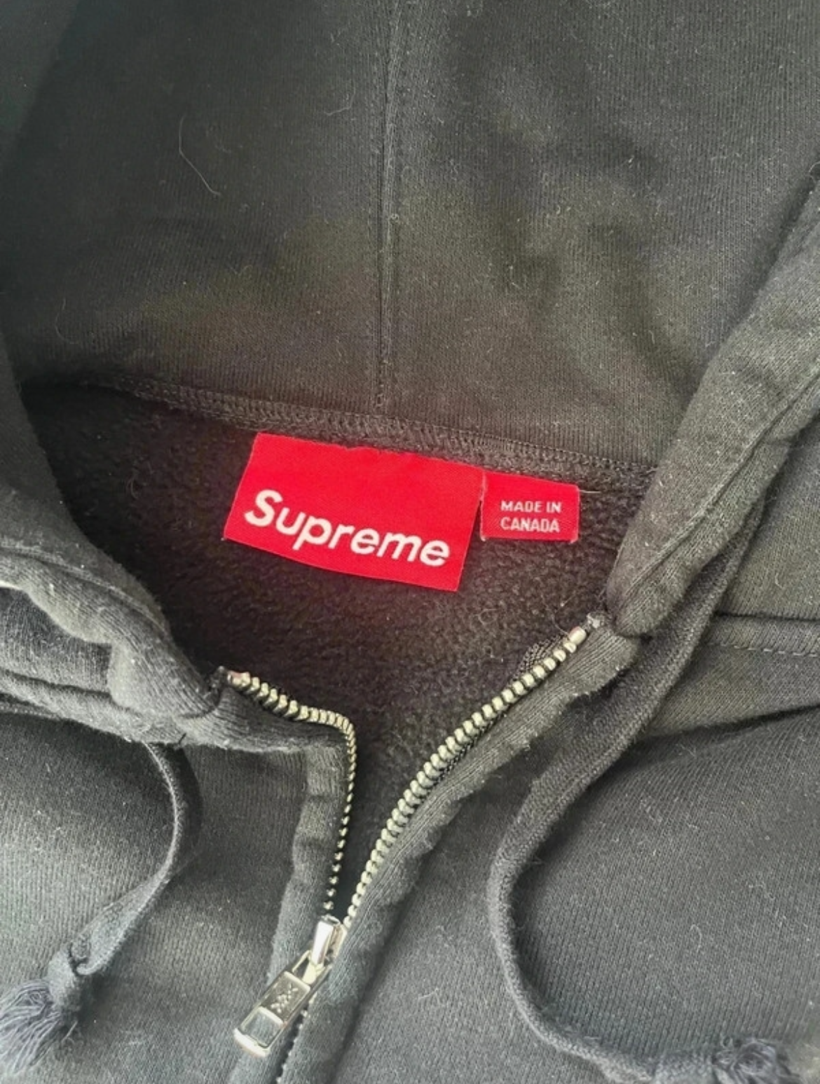 Supreme Zip-up hoodie Black (Str L)