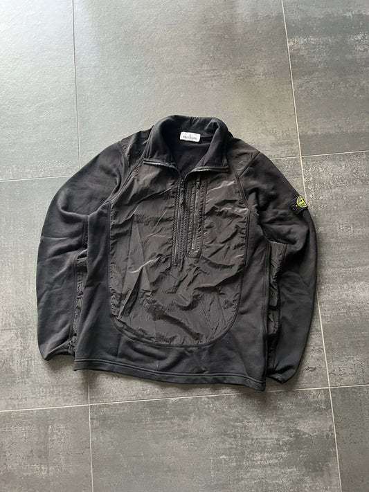 Stone Island nylon metal quarter zip jacket Black (Str S)