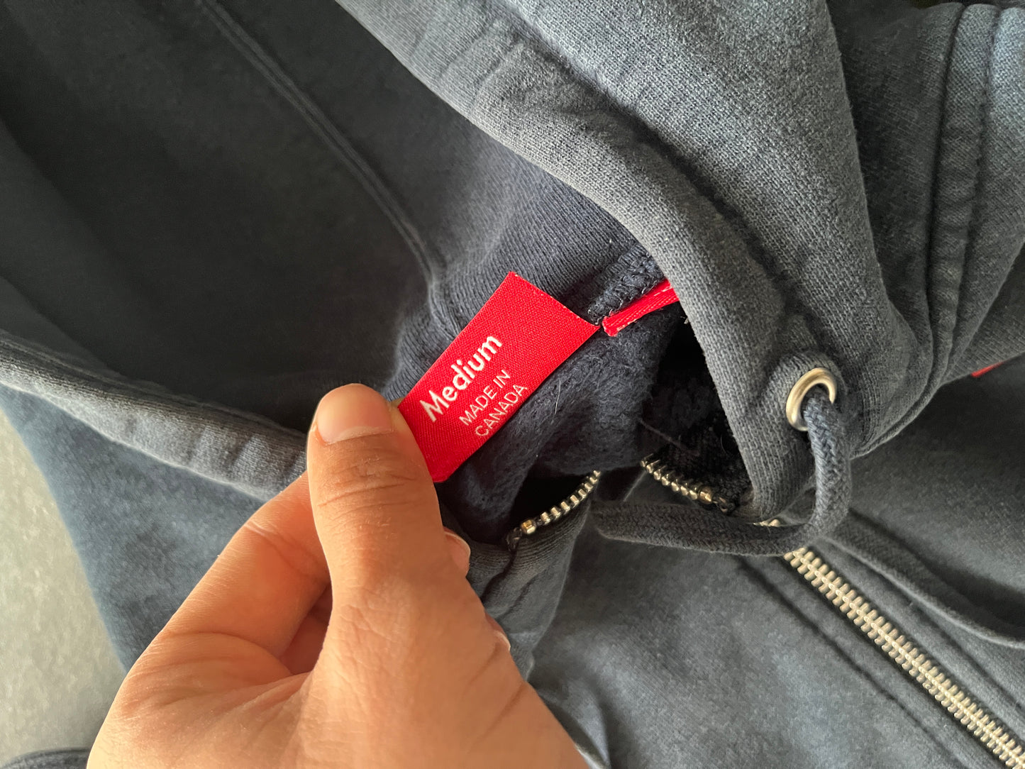 Supreme zipped hoodie Navy Blue (Str M)